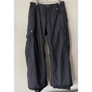 O’Neill Freedom Large Kids Gray Black Eagle Design Pants Snow Ski Snowboard